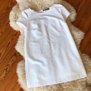 Zara Woman White Short Sleeve Summer Dress Sz L